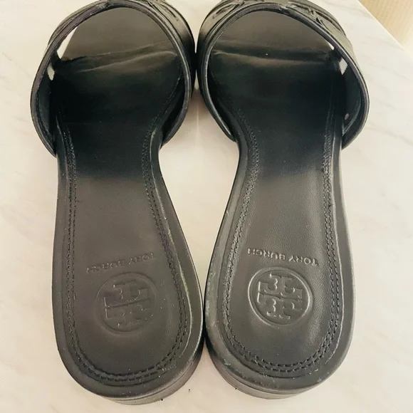 Tory Burch Stitched Logo 30MM Slide, Sz 7.5 - Picture 7 of 10